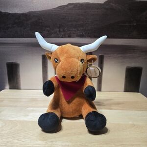 Plush Bull Toy with Red Bandana Curto Toy